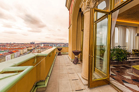 Panoramic view of Prague in International